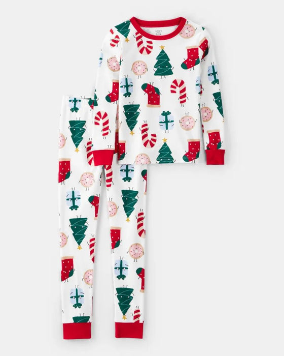 Carter's Pijama 2 Piezas 100% Algodón Manga Larga Navideño - Quierox - Tienda Online