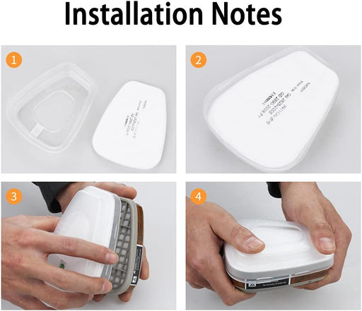 Cartuchos de filtro para mascarilla respiratoria / Filtros de carbón activado reemplazables - Quierox - Tienda Online