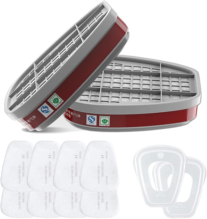 Cartuchos de filtro para mascarilla respiratoria / Filtros de carbón activado reemplazables - Quierox - Tienda Online