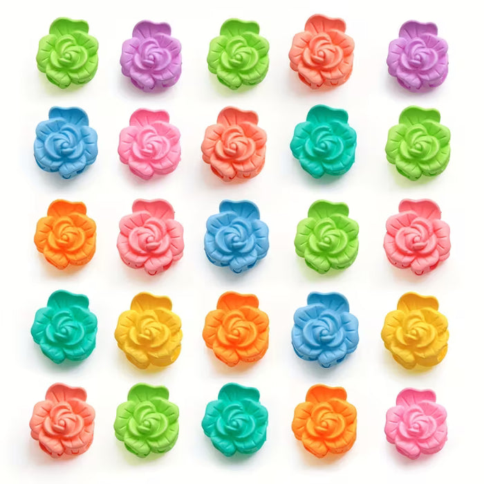 6 pinzas para el pelo con forma de flor de peonía