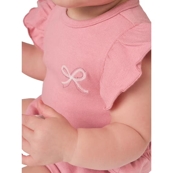 Mono de bebé niña orgánico con estampado de albóndigas Modern Moments
