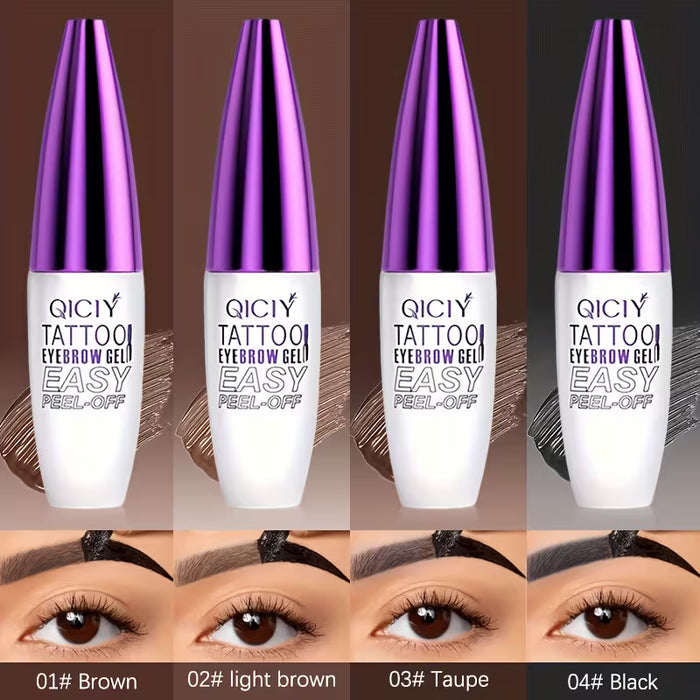 Qiciy Tattoo Gel despegable para cejas resistente al agua