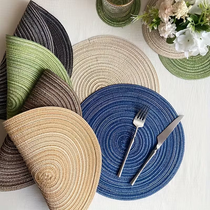 4pcs Mesa Redonda de 30Cm/11.81 Pulgadas Lavable y Resistente al Calor, Ideal para Cocina