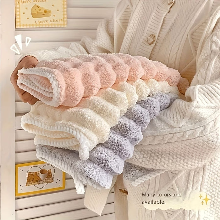 Juego de 4 toallas de coral de lujo superabsorbentes
