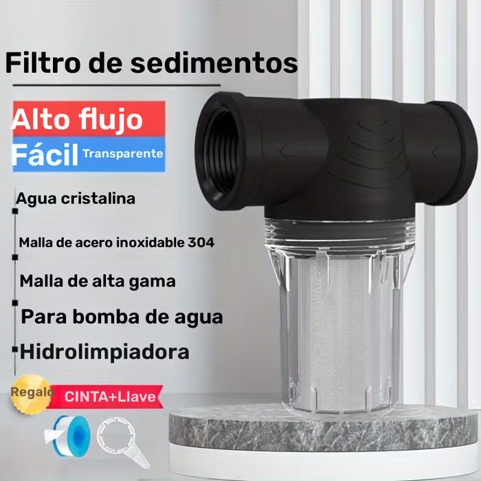 Filtro De Sedimentos De 1pc 3/4", Colador Horizontal Con Pantalla De Malla Para Bomba De Agua