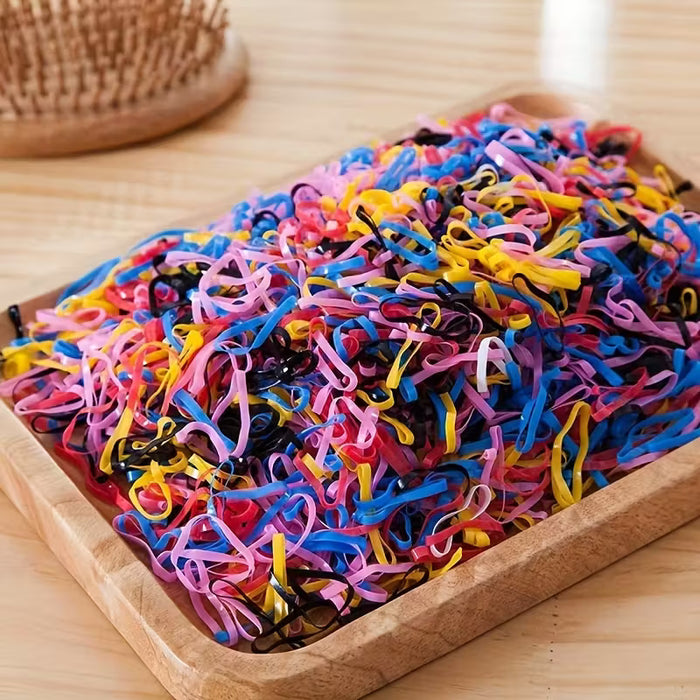 99 piezas de bandas elásticas de goma de colores vibrantes - Alta elasticidad y duraderas