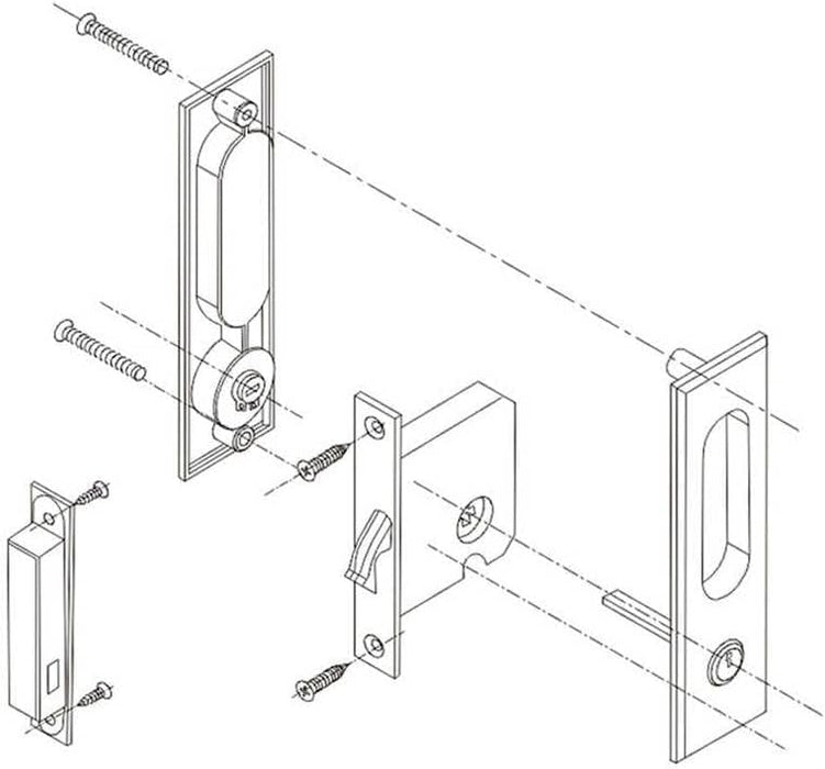 CCJH Cerraduras de puerta corrediza de granero Cerraduras de manija - Quierox - Tienda Online