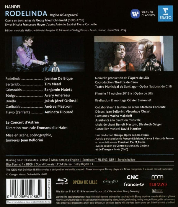 CD musica Händel: Rodelinda [Blu-ray] - Quierox - Tienda Online
