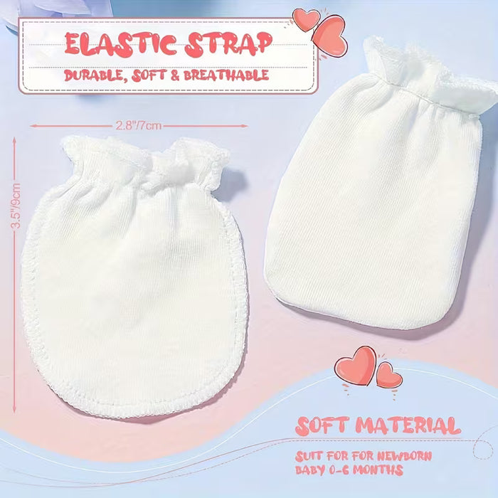 6 pares de guantes multicolores para bebés, aptos para recién nacidos de 0 a 3 meses