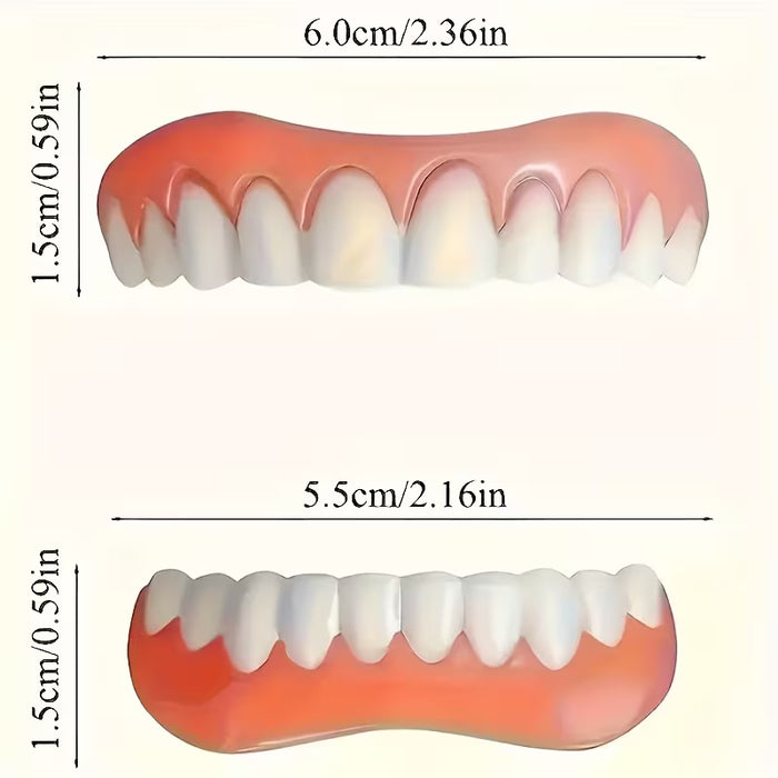 Set de 2 Cubiertas de Dientes Cosméticas con Clip y Facetas