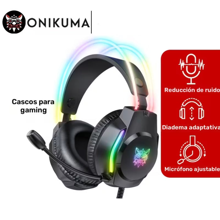 Auriculares de Juego con Cable ONIKUMA con Micrófono con Cancelación de Ruido