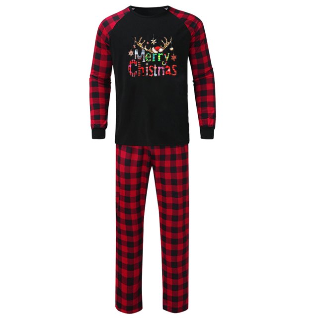 Pijama de Navidad Para Hombre con Cuadros Rojos