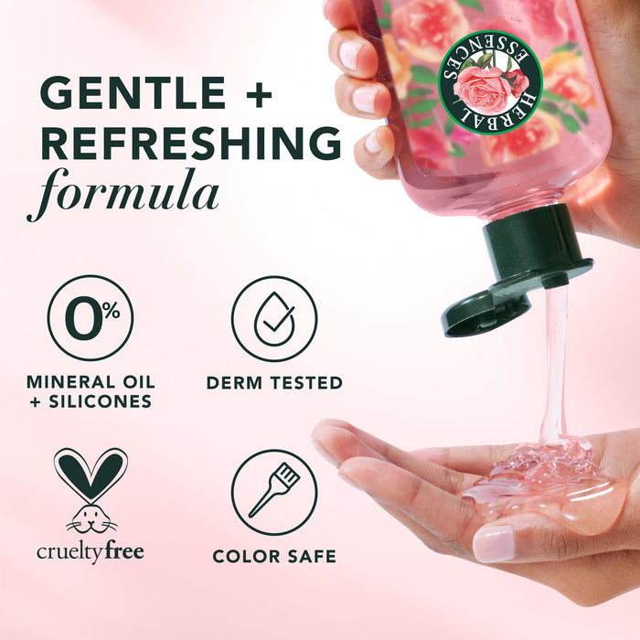 Herbal Essences Champú suavizante de rosa mosqueta para todo tipo de cabello de 400ML