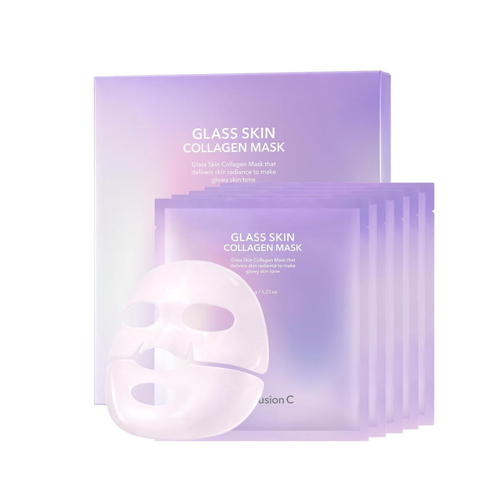 Cell Fusion C Máscara de colágeno para piel de vidrio, 1.23 onzas x 5 hojas - Quierox - Tienda Online