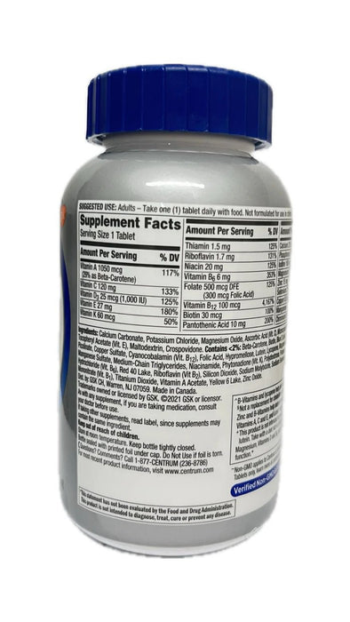 Centrum Multivitaminico Para Hombres 50+, 200 Tabletas - Quierox - Tienda Online