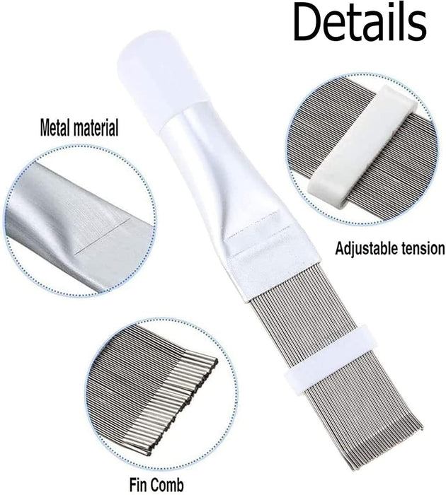 Cepillo de 2 piezas para condensador de serpentín, aleta de serpentín de radiador - Quierox - Tienda Online