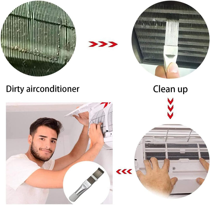 Cepillo de 2 piezas para condensador de serpentín, aleta de serpentín de radiador - Quierox - Tienda Online