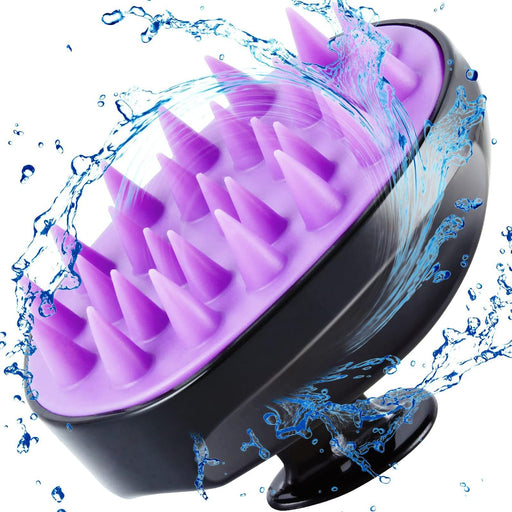 Cepillo de champú masajeador de cuero cabelludo con cerdas de silicona - Quierox - Tienda Online