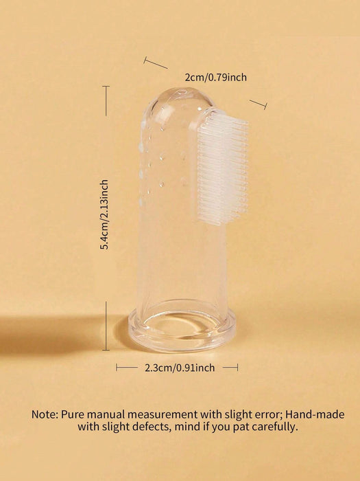 Cepillo de dientes de dedo para perros y gatos pequeños, limpiador dental transparente - Quierox - Tienda Online
