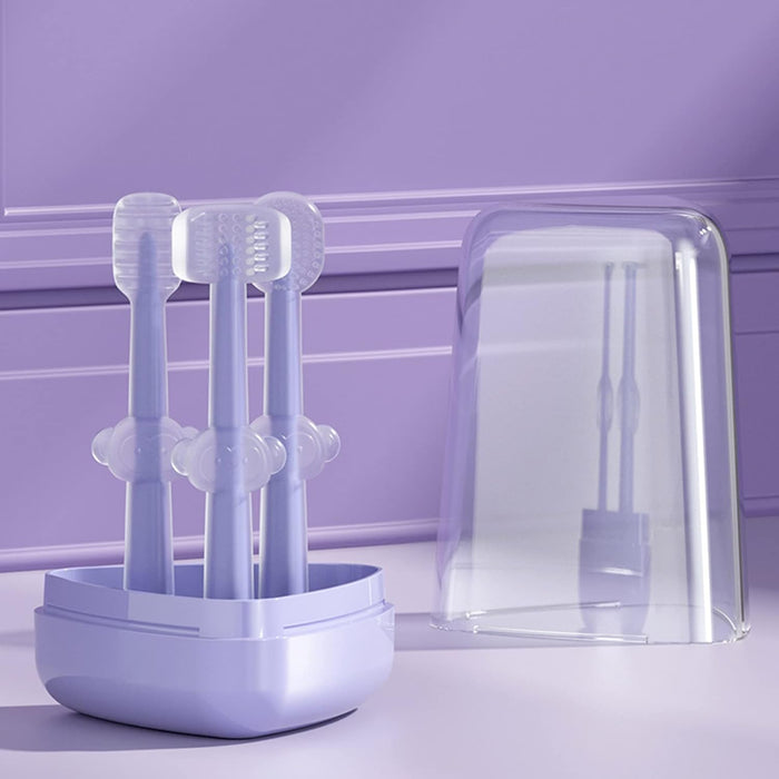 Cepillo de dientes de silicona para el entrenamiento de la dentición, cepillo de dientes de bebé de cerdas suaves - Quierox - Tienda Online