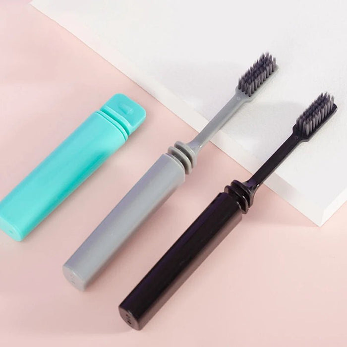 Cepillo de dientes de viaje plegable portátil de cerdas suaves - Quierox - Tienda Online