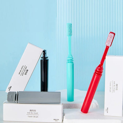 Cepillo de dientes de viaje plegable portátil de cerdas suaves - Quierox - Tienda Online