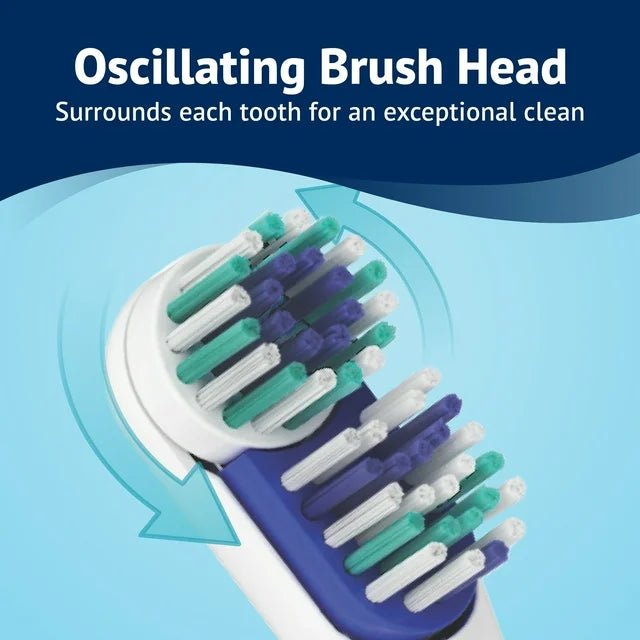 Cepillo de dientes eléctrico de batería Equate Advanced Dual Zone con 2 cabezales - Quierox - Tienda Online