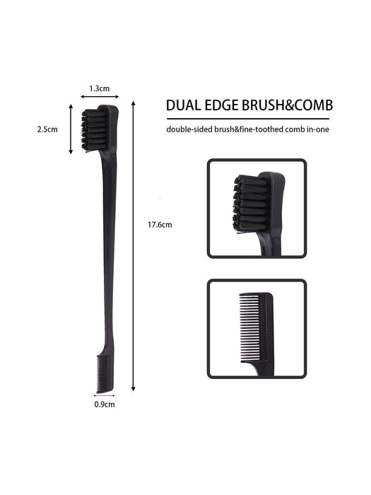 Cepillo de doble cara para el control de bordes, 2 en 1 para cabello teñido - Quierox - Tienda Online