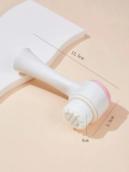 Cepillo limpiador facial de silicona de doble cara con cerdas suaves 3D para limpieza - Quierox - Tienda Online