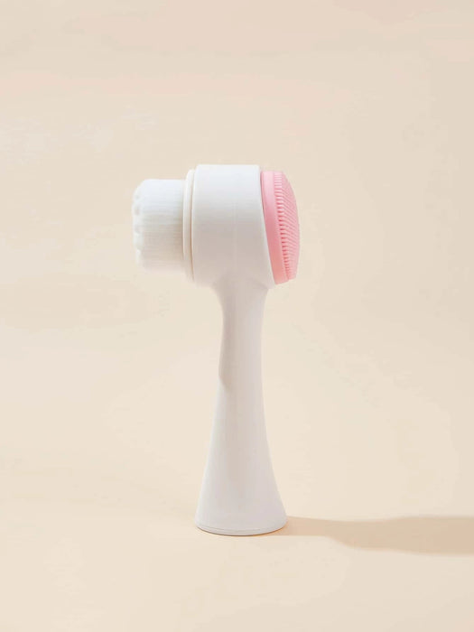 Cepillo limpiador facial de silicona de doble cara con cerdas suaves 3D para limpieza - Quierox - Tienda Online