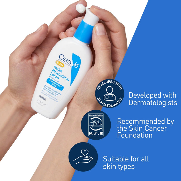 CeraVe AM Face Moisturizer con Protección Solar 3 FL OZ 89ML - Quierox - Tienda Online