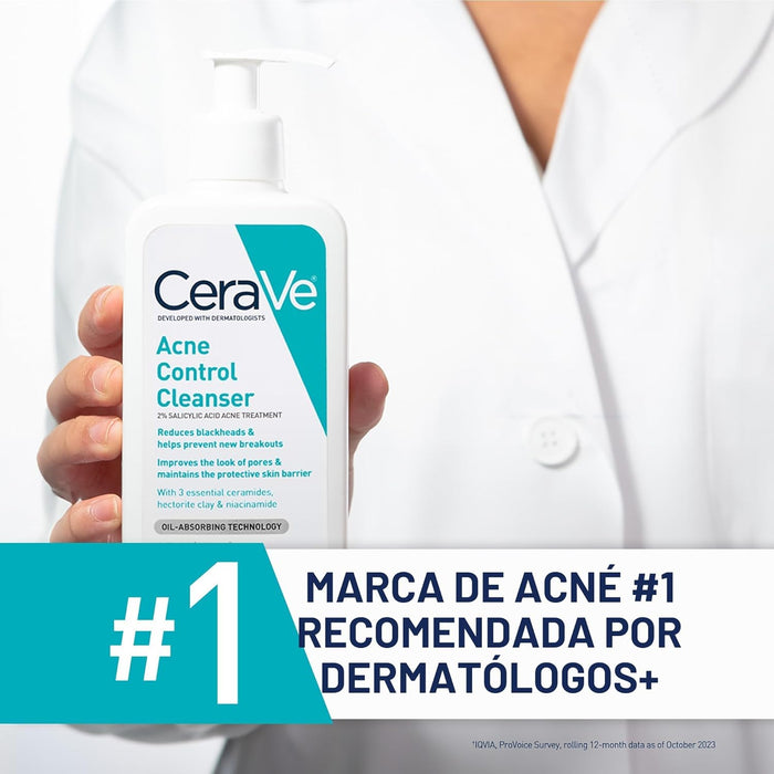 CeraVe Limpiador para el control del acné 8oz - Quierox - Tienda Online