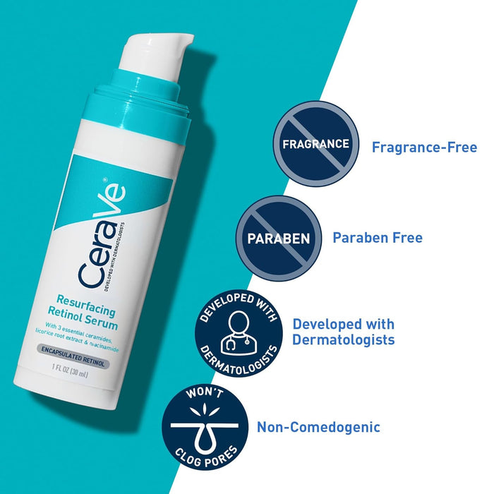 CeraVe - Sérum con retinol para la textura de la piel y las marcas del acné - Quierox - Tienda Online