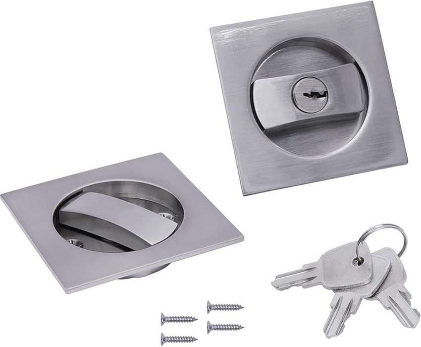 Cerradura de puerta con lengüeta cuadrada cepillada - Quierox - Tienda Online