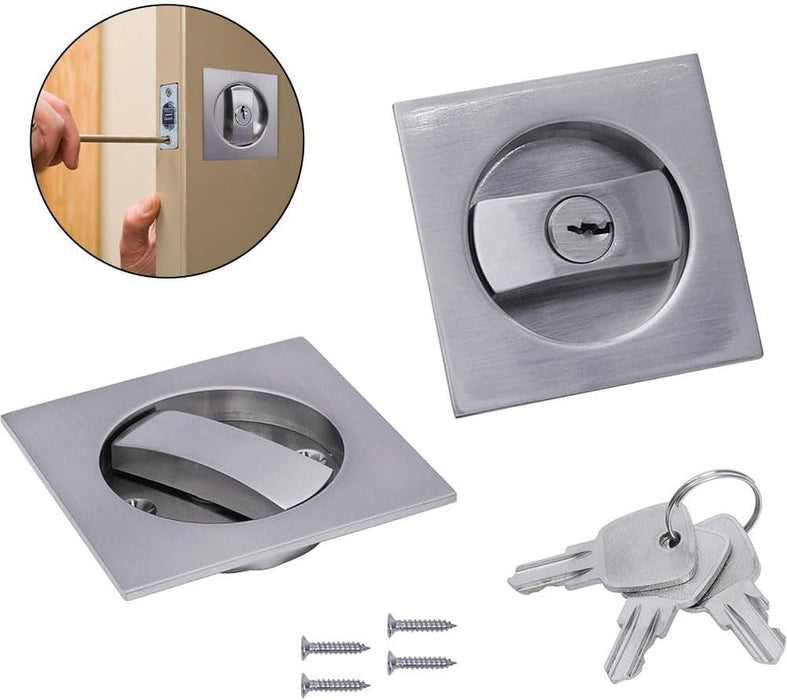 Cerradura de puerta con lengüeta cuadrada cepillada - Quierox - Tienda Online