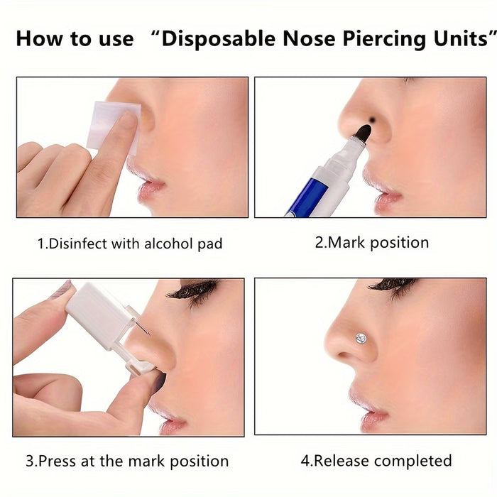Set de 7 piezas para perforación nasal