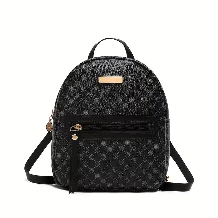 Mochila de mujer coreana de moda, nueva mochila pequeña con patrón circular