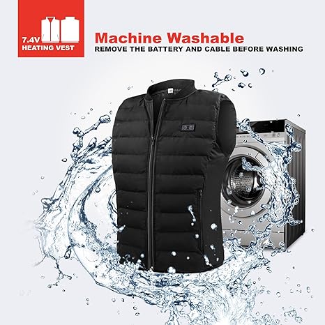 Chaleco térmico de 7.4 V ligera y lavable para hombres y mujeres - Quierox - Tienda Online