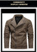 Chaqueta de cuero PU para hombre con solapa grande de lana - Quierox - Tienda Online