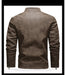 Chaqueta de cuero PU para hombre con solapa grande de lana - Quierox - Tienda Online
