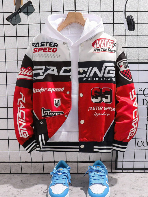 Chaqueta de punto gruesa con estampado de letras y números, de frente abierto, informa - Quierox - Tienda Online