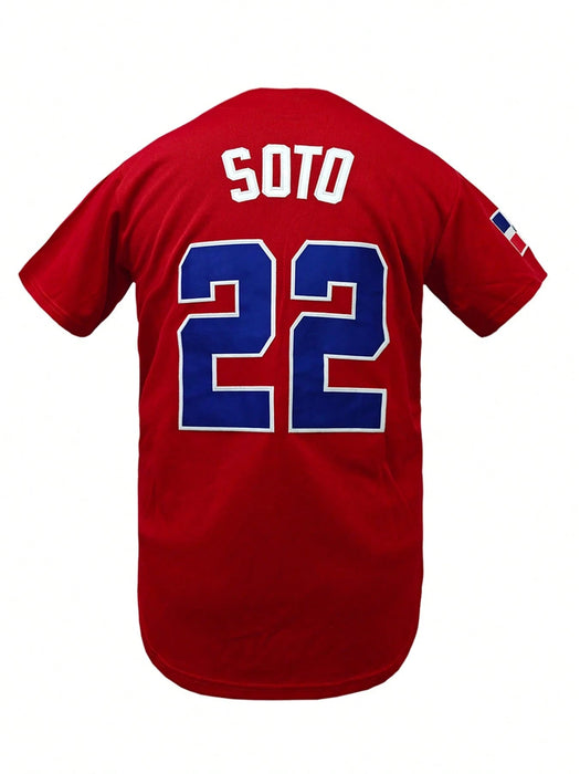 Chaqueta deportiva de béisbol para hombre 22 con bordado de letras dominicana - Quierox - Tienda Online