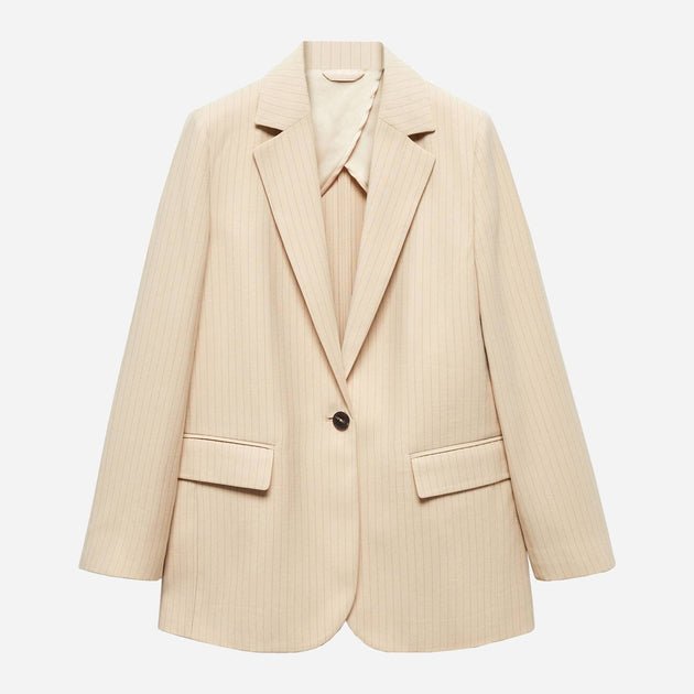 Chaqueta larga de mujer Mango - Beige - Quierox - Tienda Online