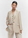 Chaqueta larga de mujer Mango - Beige - Quierox - Tienda Online