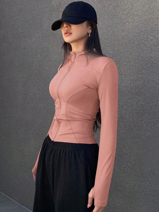 Chaqueta Para Mujer De Color Sólido Con Cierre De Cremallera - Quierox - Tienda Online
