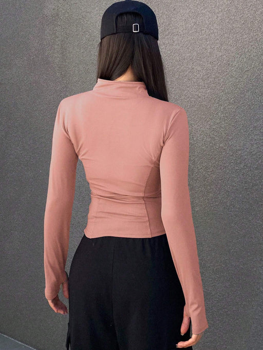 Chaqueta Para Mujer De Color Sólido Con Cierre De Cremallera - Quierox - Tienda Online