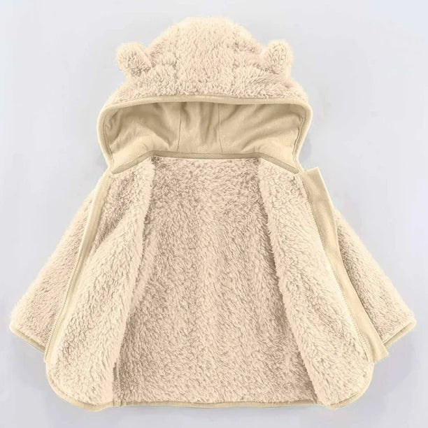 Chaqueta Polar Bebé Niña o Niño, Abrigo con Capucha Cremallera para Bebés - Quierox - Tienda Online