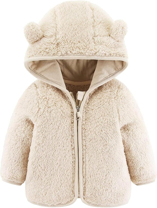 Chaqueta Polar Bebé Niña o Niño, Abrigo con Capucha Cremallera para Bebés - Quierox - Tienda Online