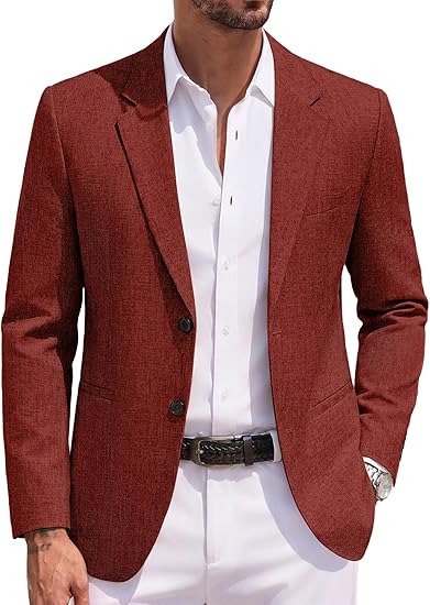Chaqueta tipo blazer informal de dos botones para hombre de COOFANDY - Quierox - Tienda Online
