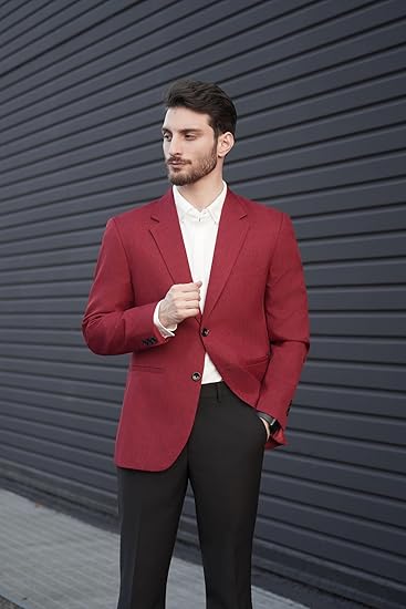 Chaqueta tipo blazer informal de dos botones para hombre de COOFANDY - Quierox - Tienda Online